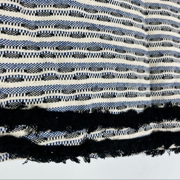 Lush Womens Pencil Skirt White Blue Geometric Side Zipper S - Picture 3 of 9